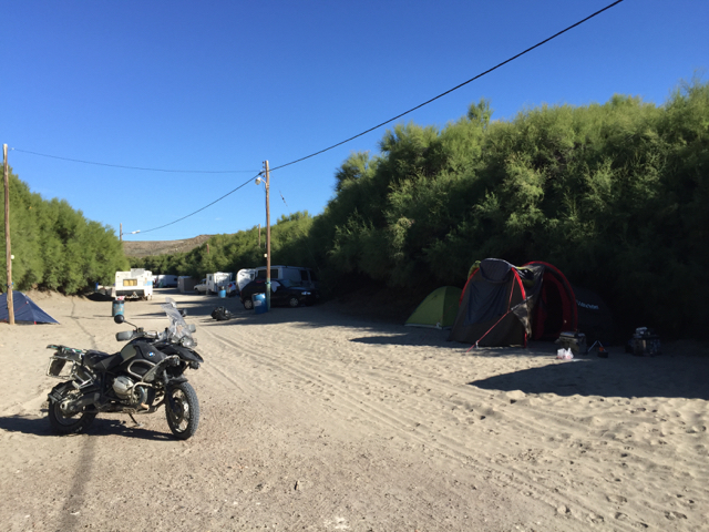 camp ground Penisula Valdes Monday morning