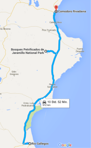 Rio Gallegos to Comodore Rivadavia