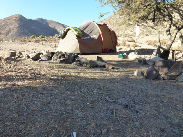 camp site way from Hurtado to Vicuña