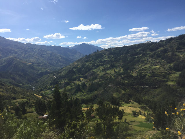 way from Chacas to San Luis