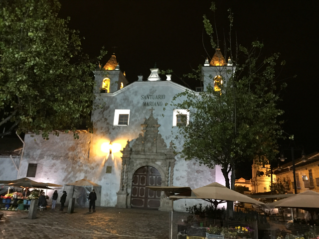 flower market in front of Santuario Mariano